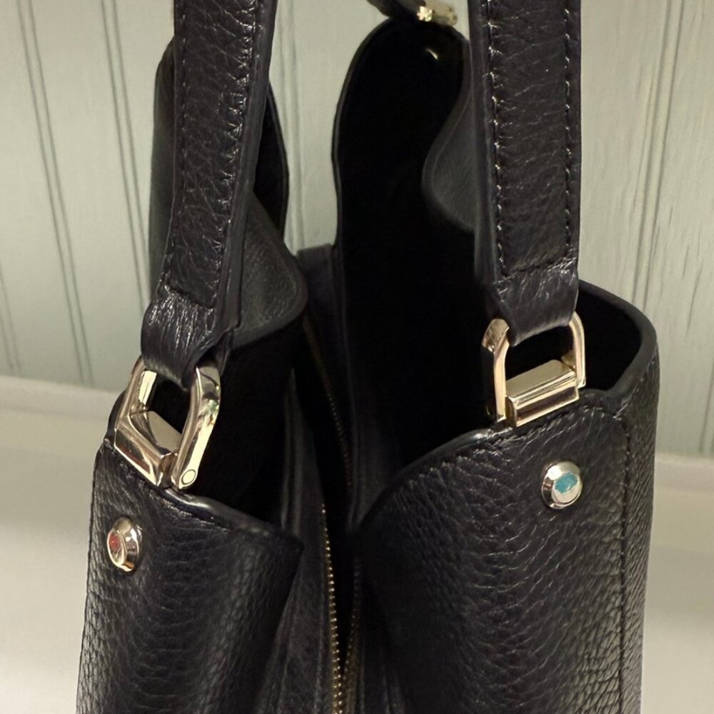 KATE SPADE Lena Triple Entry Shoulder Bag Pebbled Leather EUC Authentic - Picture 5 of 13